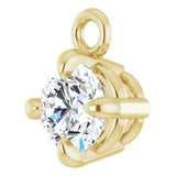 14K Yellow 1/10 CTW Natural Diamond Dangle