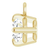 14K Yellow 1/10 CTW Natural Diamond Dangle