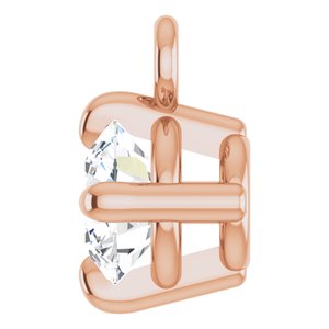 14K Rose 1/10 CTW Natural Diamond Dangle