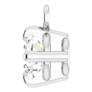 Platinum 1/10 CTW Natural Diamond Dangle