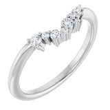 14K White  1/8 CTW Natural Diamond Matching Band