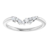 14K White  1/8 CTW Natural Diamond Matching Band