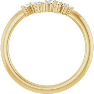 14K Yellow  1/8 CTW Natural Diamond Matching Band