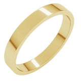 14K Yellow 3 mm Flat Band