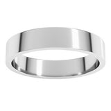 10K White 4 mm Flat Band Size 4.5