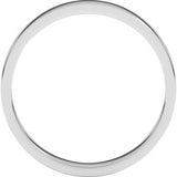 Platinum 3 mm Flat Band Size 14