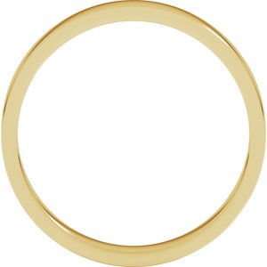14K Yellow 3 mm Flat Band Size 18.5