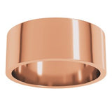 10K Rose 8 mm Flat Band Size 10