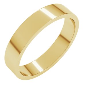 14K Yellow 4 mm Flat Band Size 18.5