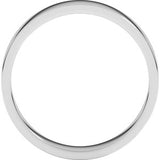 10K White 4 mm Flat Band Size 4.5