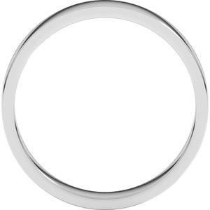10K White 4 mm Flat Band Size 4.5