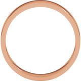 14K Rose 4 mm Flat Band Size 19.5