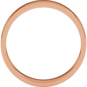 14K Rose 4 mm Flat Band Size 19.5