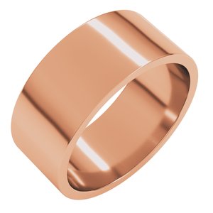 10K Rose 8 mm Flat Band Size 11