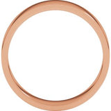 10K Rose 5 mm Flat Band Size 4