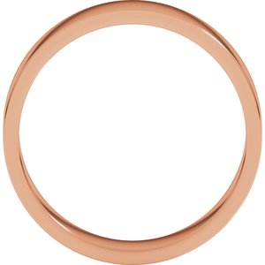 14K Rose 5 mm Flat Band Size 20
