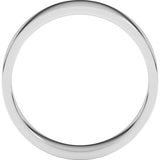 14K White 5 mm Flat Band Size 16.5