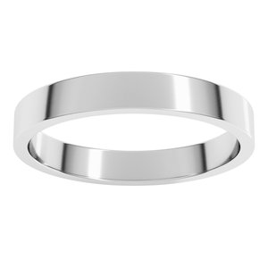 Platinum 3 mm Flat Band Size 14