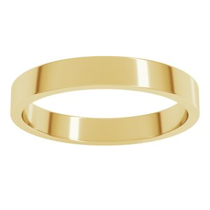 14K Yellow 3 mm Flat Band