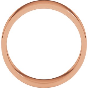 14K Rose 6 mm Flat Band Size 13
