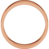 14K Rose 6 mm Flat Band Size 20