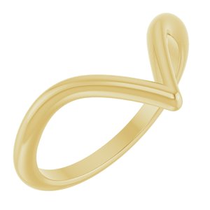 14K Yellow Contour Band