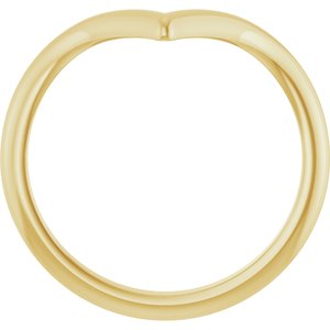 14K Yellow Contour Band