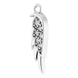 14K White .015 CTW Natural Diamond Left Angel Wing Dangle