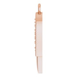 14K Rose .015 CTW Natural Diamond Left Angel Wing Dangle
