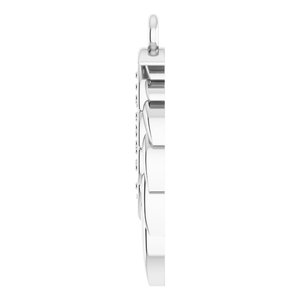 14K White .015 CTW Natural Diamond Right Angel Wing Dangle