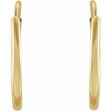14K Yellow Flexible Endless Tube 12 mm Hoop Earrings