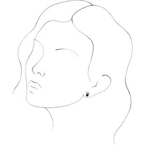 Sterling Silver Natural Blue Sapphire, Natural Aquamarine, Natural Blue Zircon & .07 CTW Natural Diamond Earrings