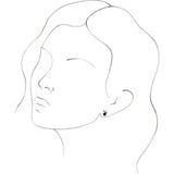 Platinum Natural Blue Sapphire, Natural Aquamarine, Natural Blue Zircon & .07 CTW Natural Diamond Earrings
