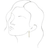14K Yellow  1/5 CTW Natural Diamond Chain Dangle Earrings
