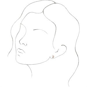 14K Rose Cultured Freshwater Pearl Earrings
