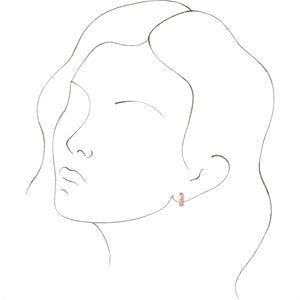 14K Rose 1/10 CTW Natural Diamond Hoop Earrings