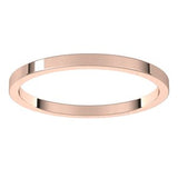 14K Rose 1.5 mm Flat Band Size 19.5