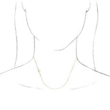 14K Yellow Off-Center Sideways Cross 16" Necklace