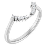 14K White .04 CTW Natural Diamond Matching Band