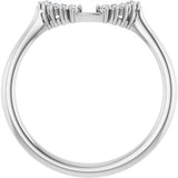 14K White .04 CTW Natural Diamond Matching Band