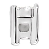 14K White 1.4 mm Round .015 CT Natural Diamond Basket Setting