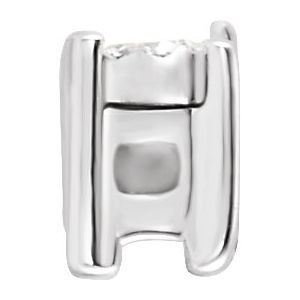 14K White 1.4 mm Round .015 CT Natural Diamond Basket Setting