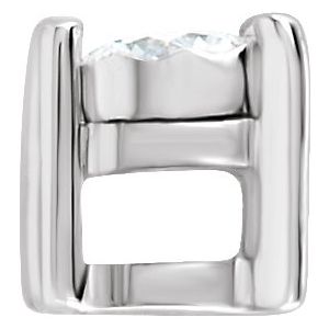 14K White 2.1 mm Round .04 CT Natural Diamond Basket Setting