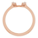 14K Rose .03 CTW Natural Diamond Matching Band