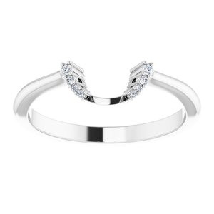 Platinum .03 CTW Natural Diamond Matching Band