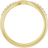 14K Yellow 1/10 CTW Natural Diamond Contour Band