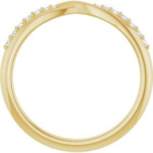 14K Yellow 1/10 CTW Natural Diamond Contour Band