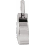14K White .05 CT Natural Diamond Bezel-Set Dangle