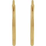 14K Yellow Flexible Endless Tube 15 mm Hoop Earrings