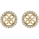 14K Yellow 8.5 mm ID 1/2 CTW Natural Diamond Earring Jackets
